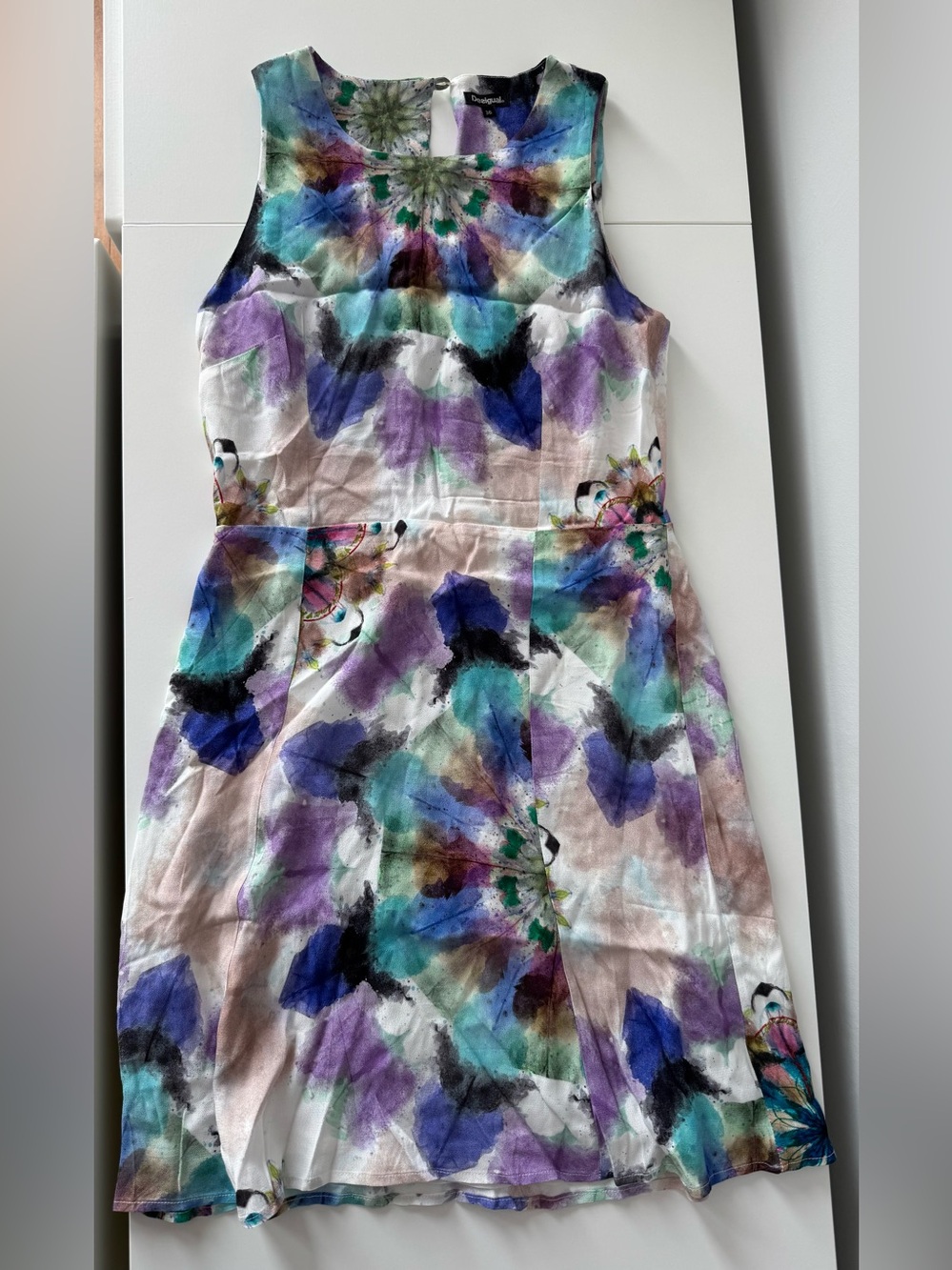 Watercolour print dress
